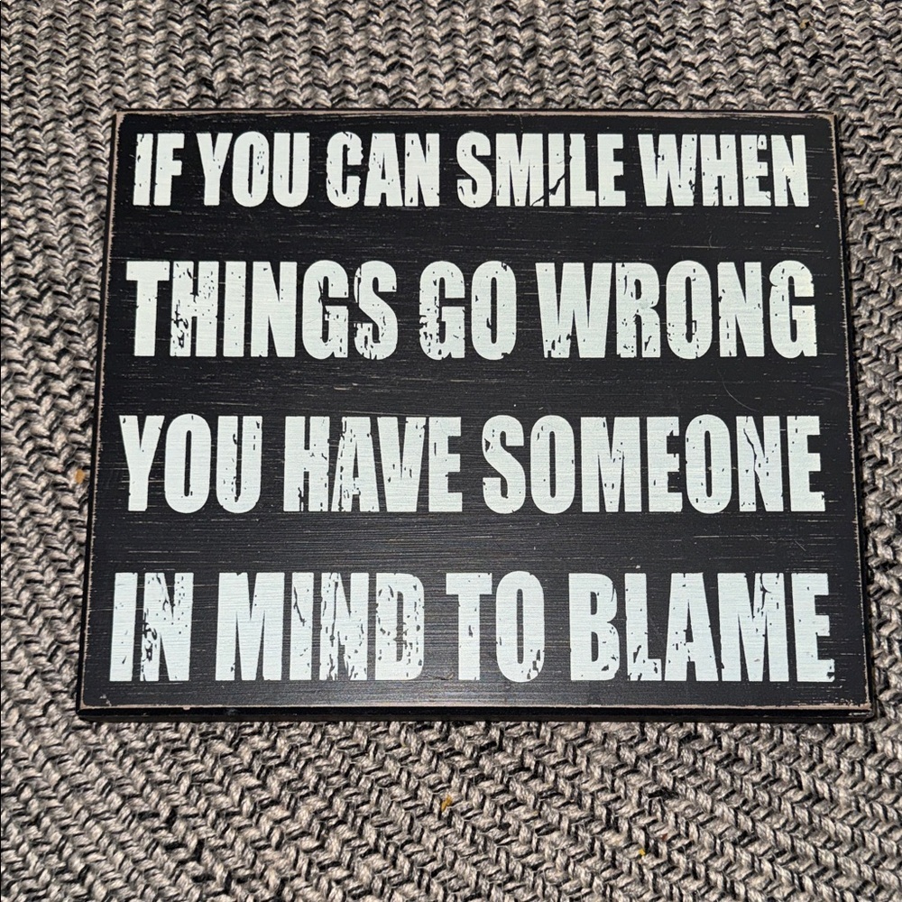 Black and White Quote Sign